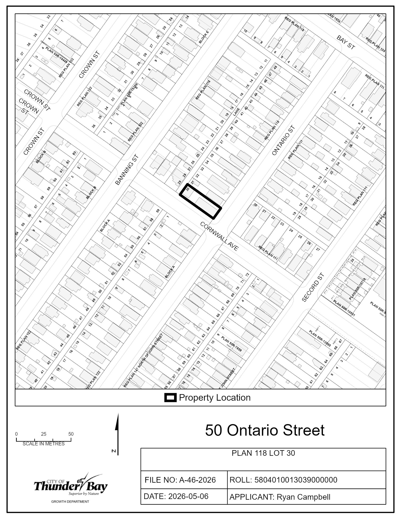 Key map of subject lands