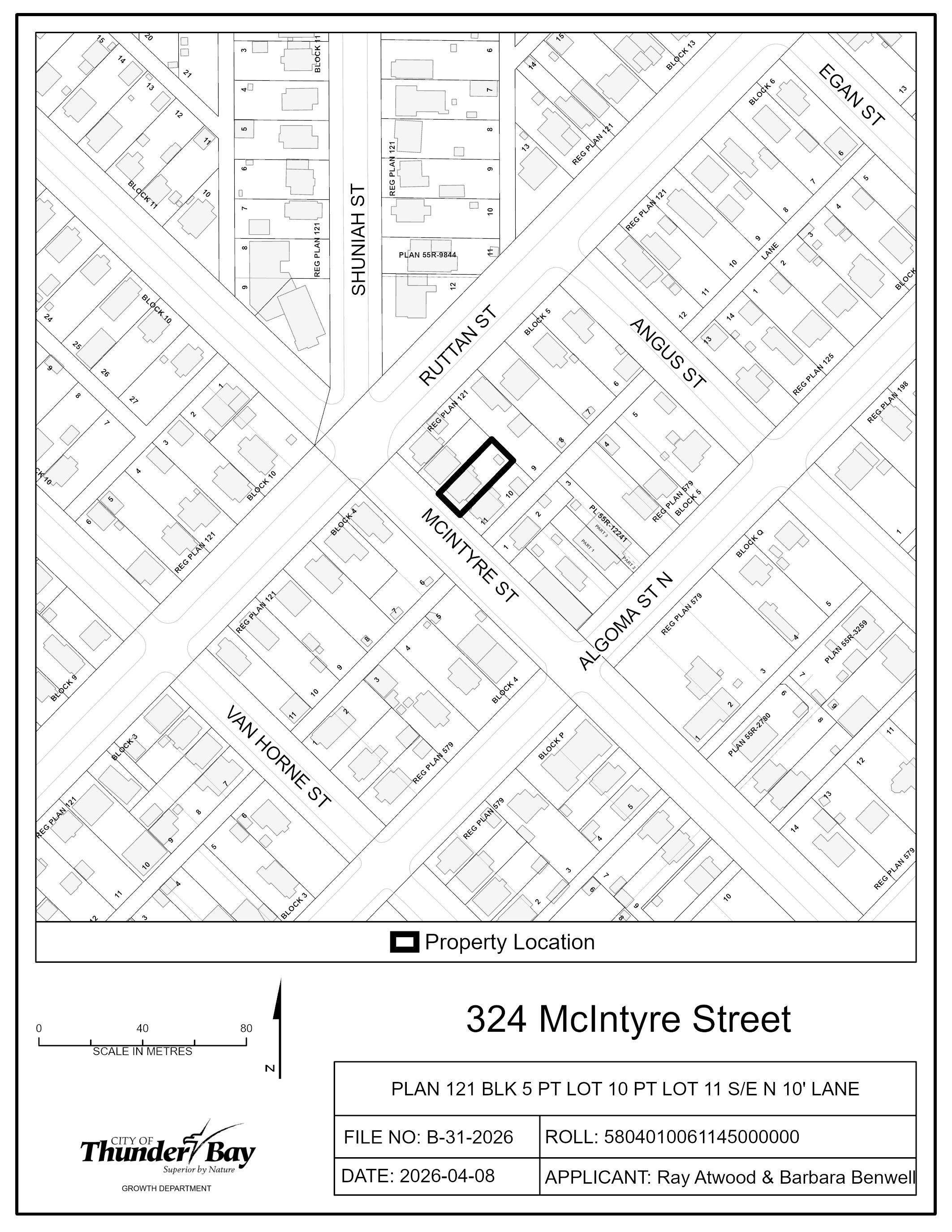 Key map of subject lands Key map of subject lands