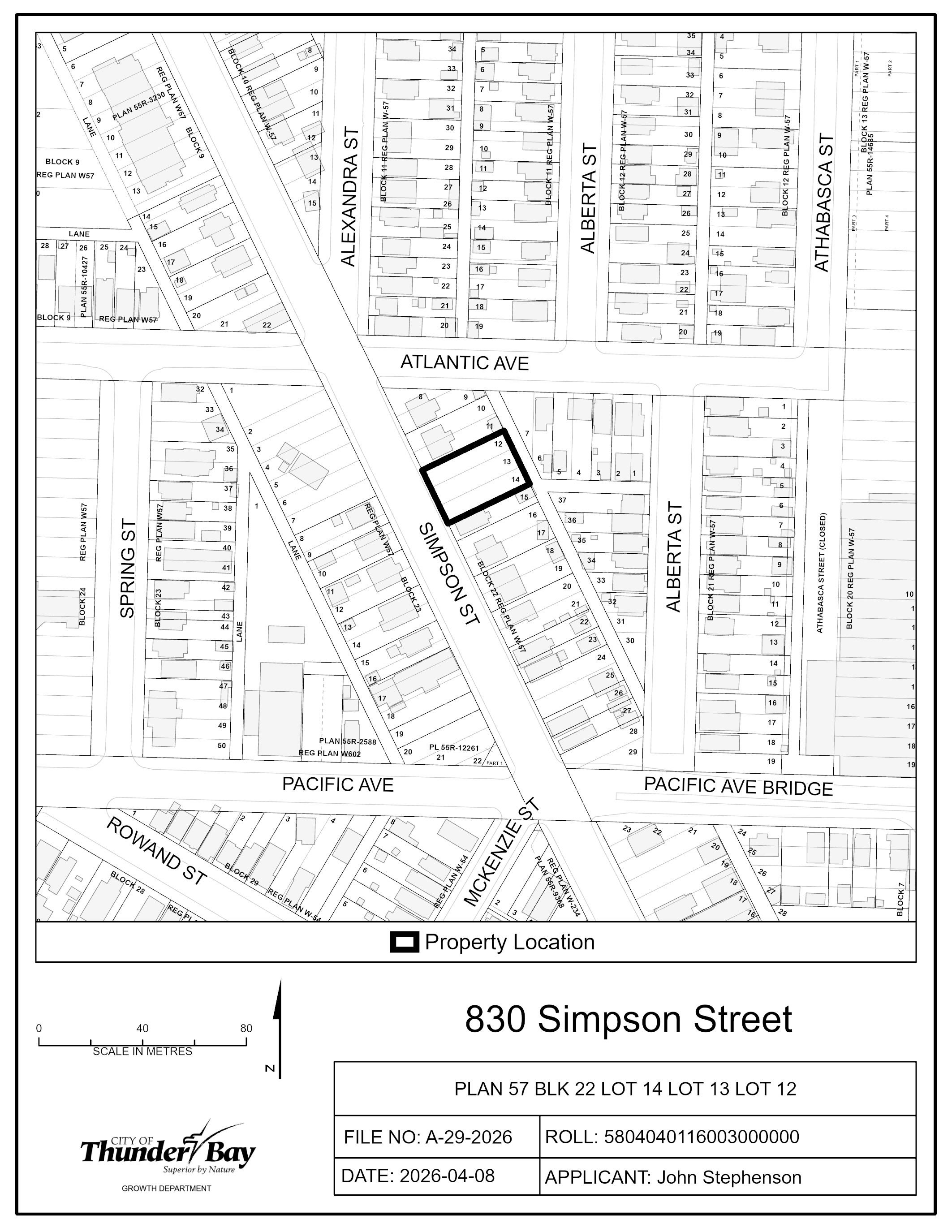 Key map of subject lands Key map of subject lands