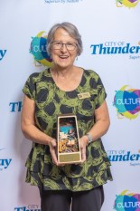 Dale Willis - Thunder Bay Historical Museum representative with award
