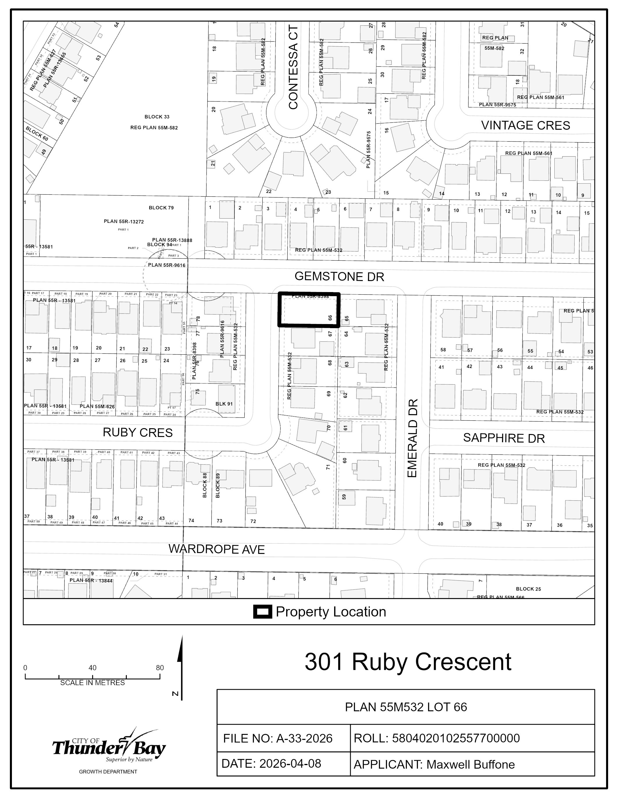Key map of subject lands Key map of subject lands