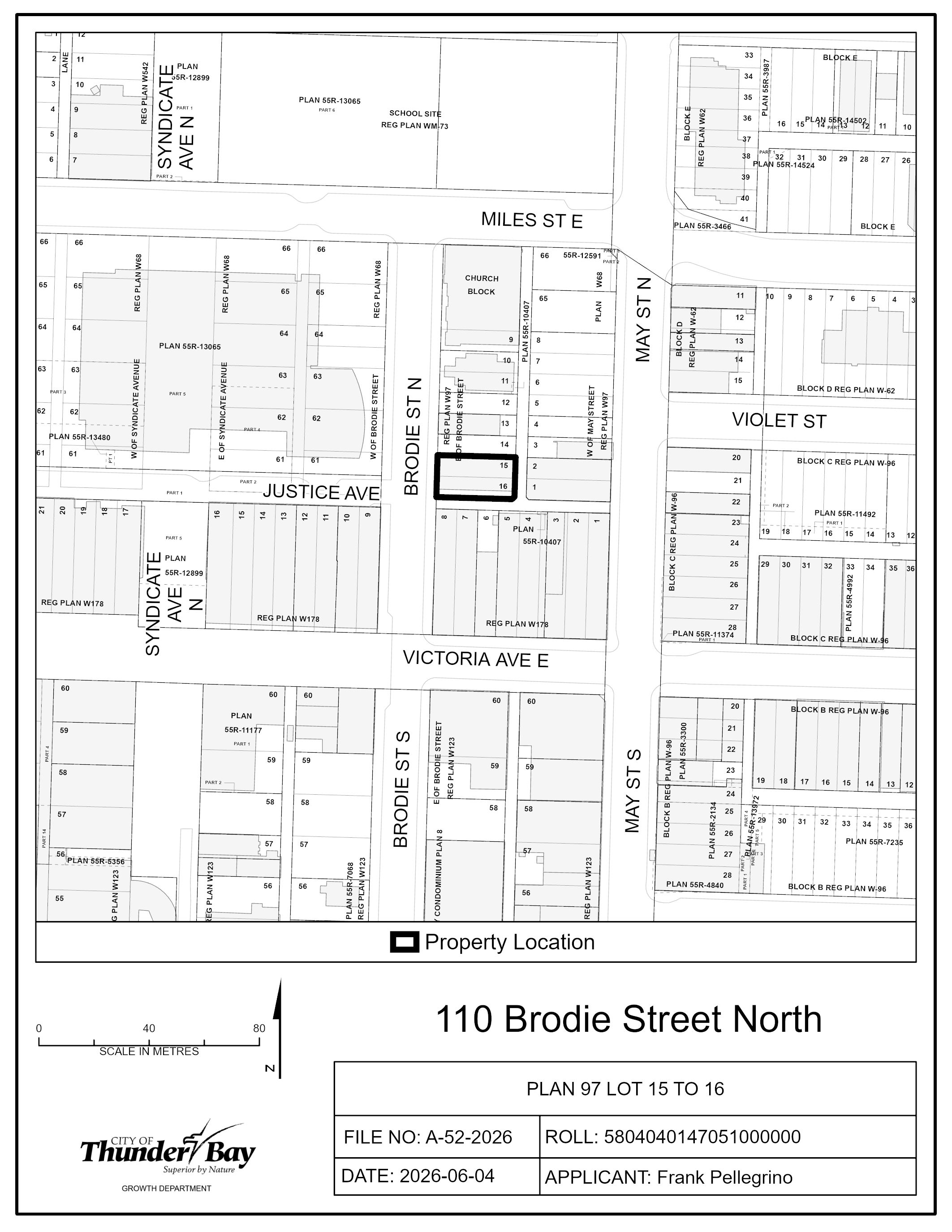 Key map of subject lands Key map of subject lands