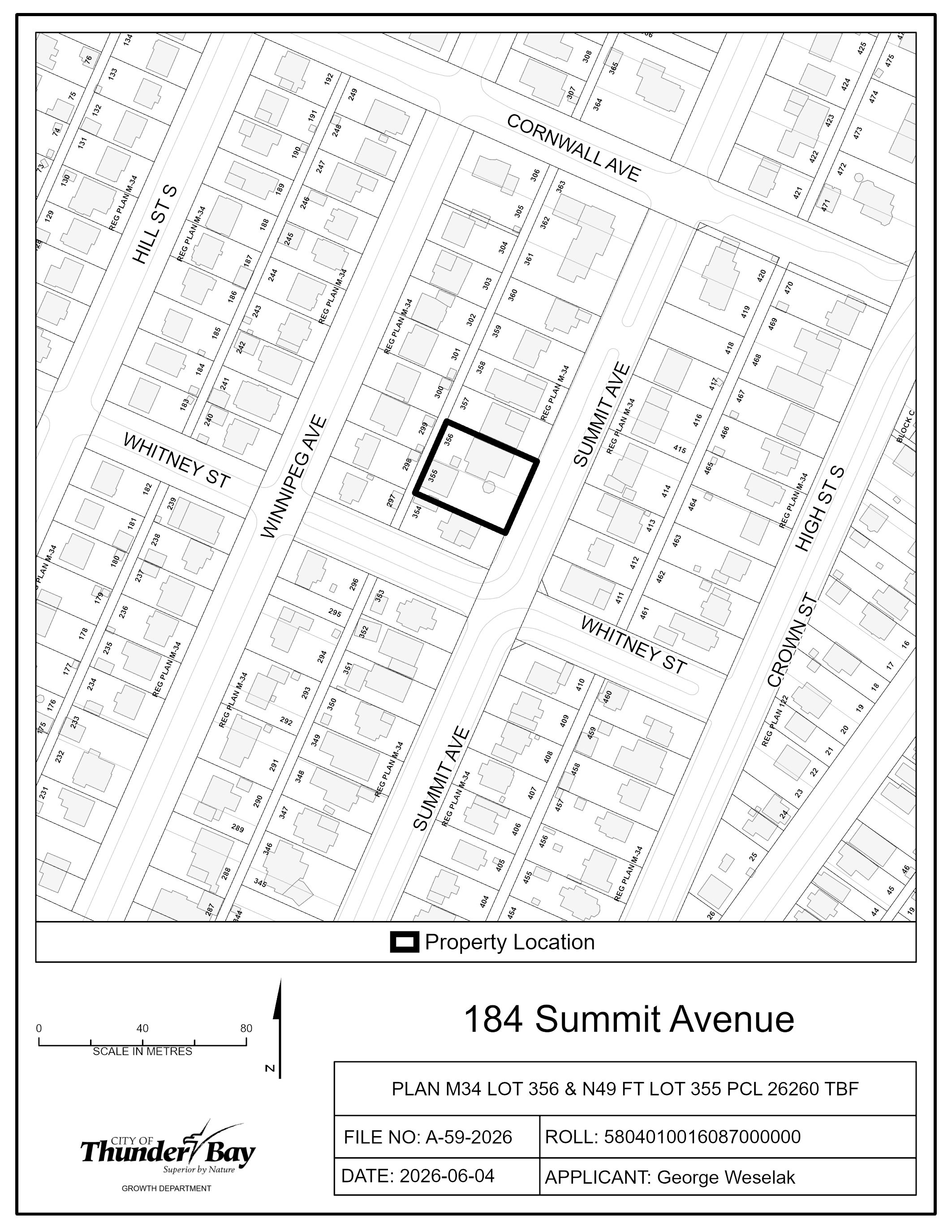 Key map of subject lands Key map of subject lands