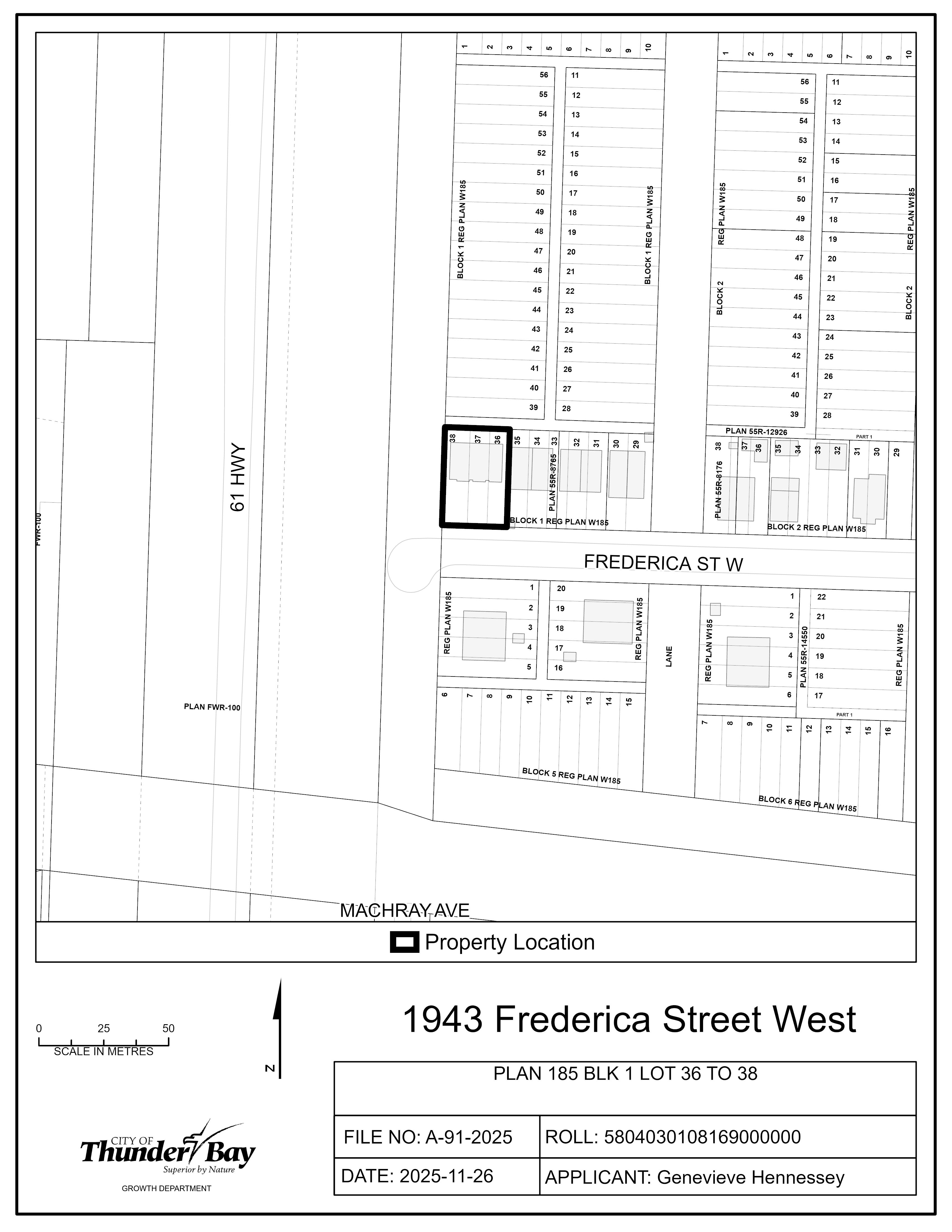 Key map of subject lands