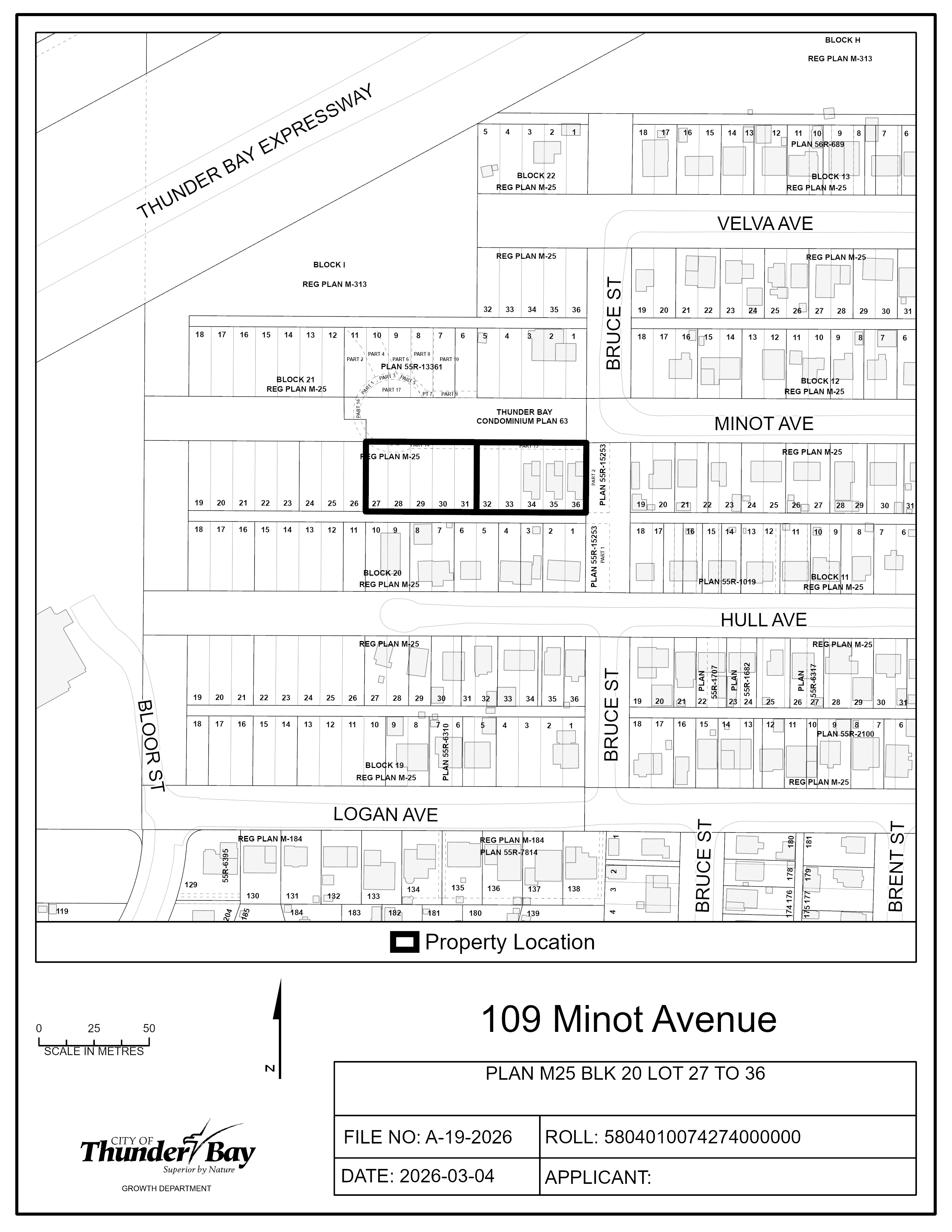 Key map of subject lands Key map of subject lands