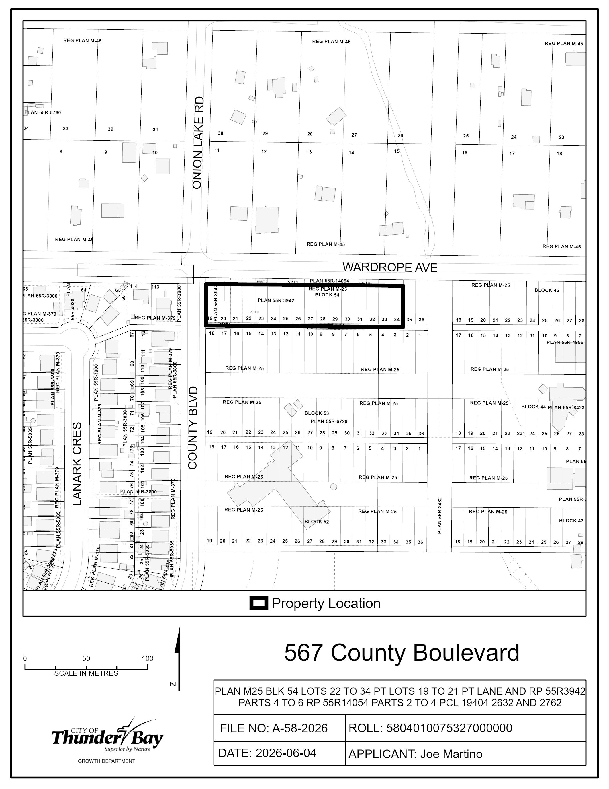 Key map of subject lands Key map of subject lands