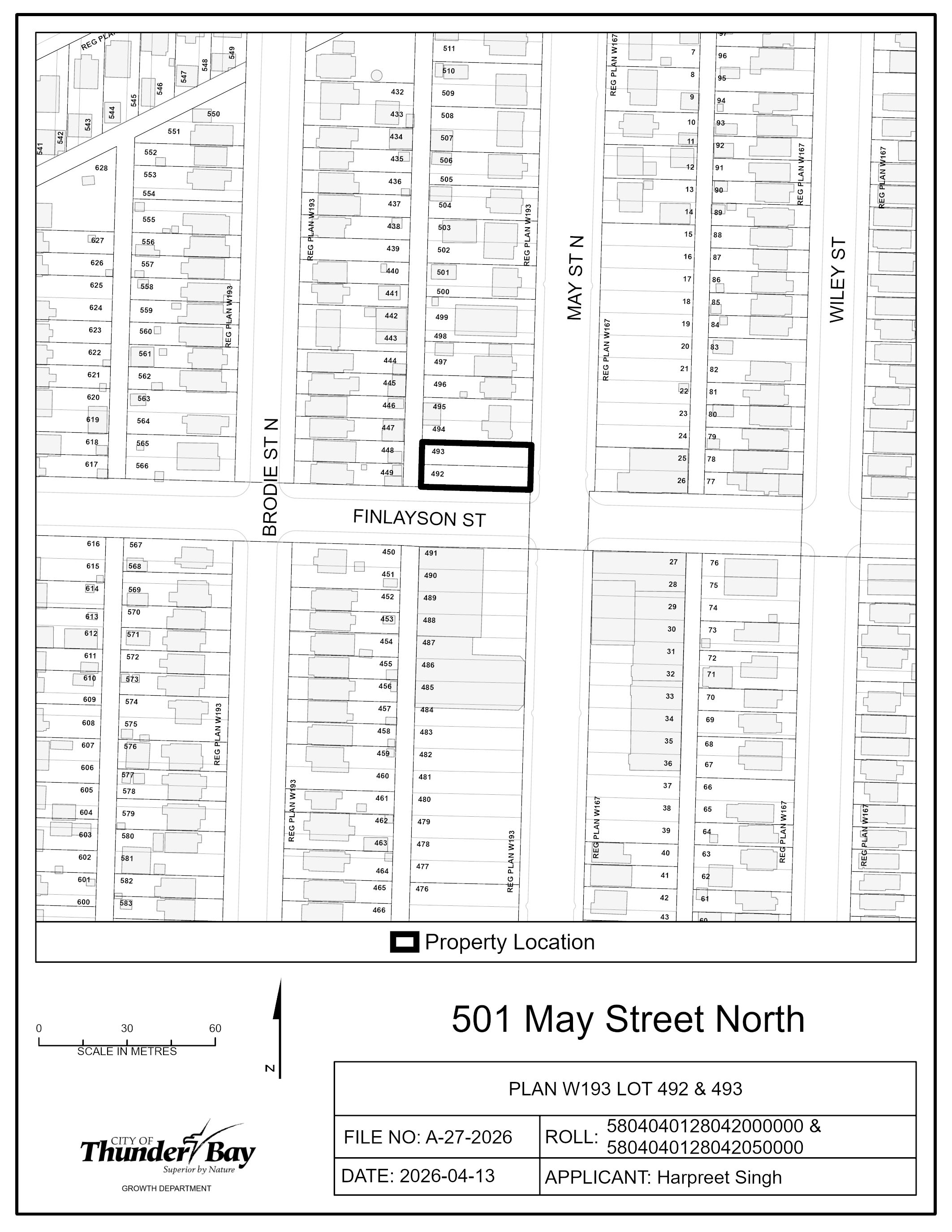Key map of subject lands Key map of subject lands