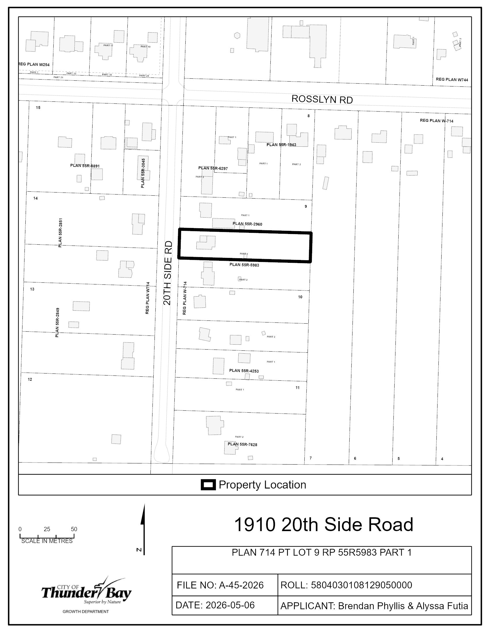Key map of subject lands