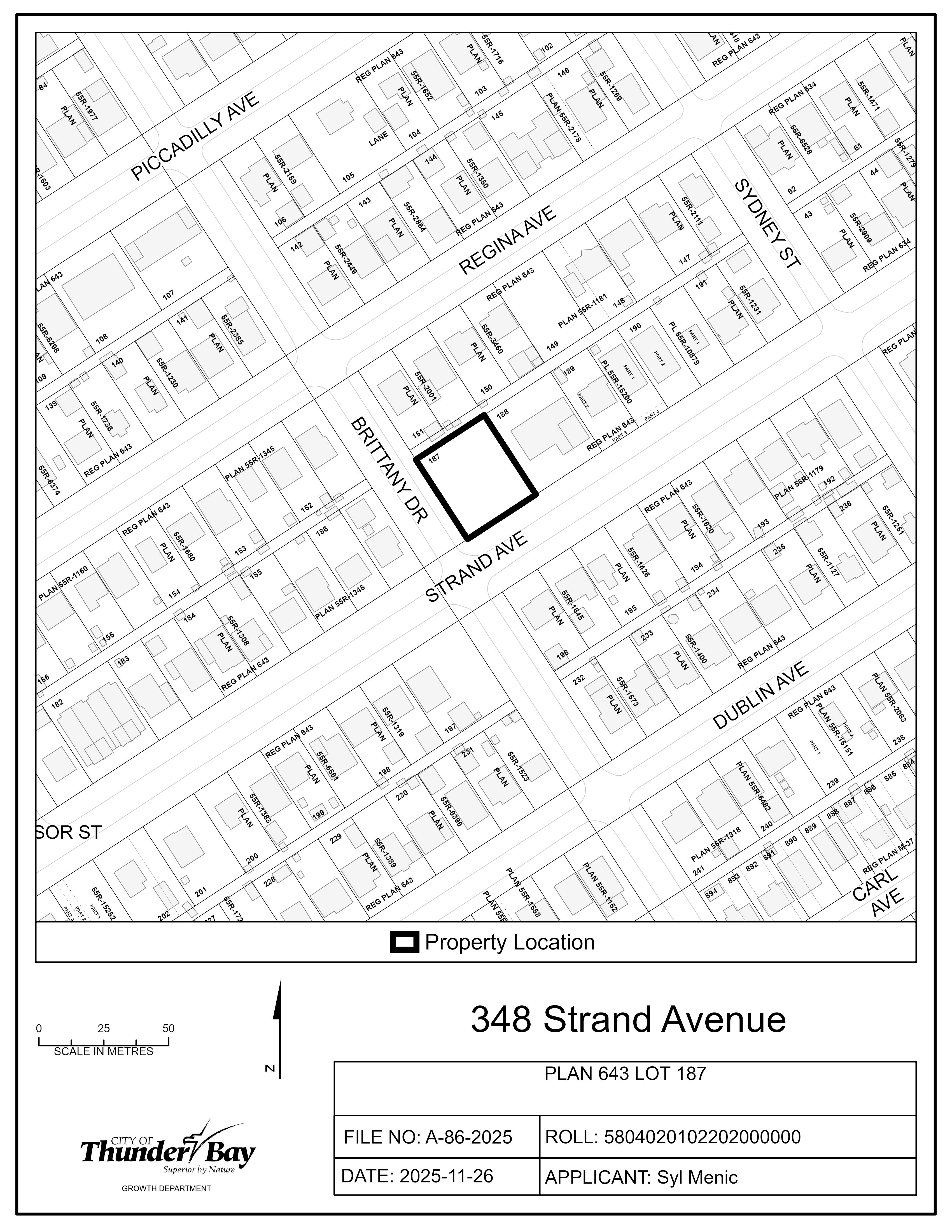 Key map of subject lands